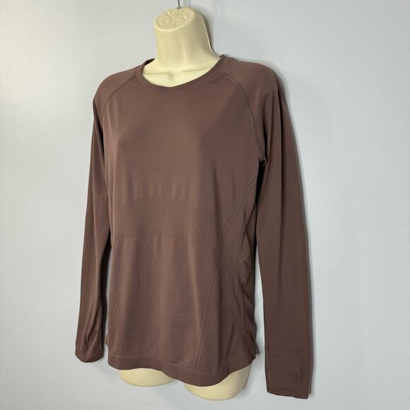 Athleta Momentum Seamless Top Long Sleeve Stretch Women's Medium - Picture 5 of 8
